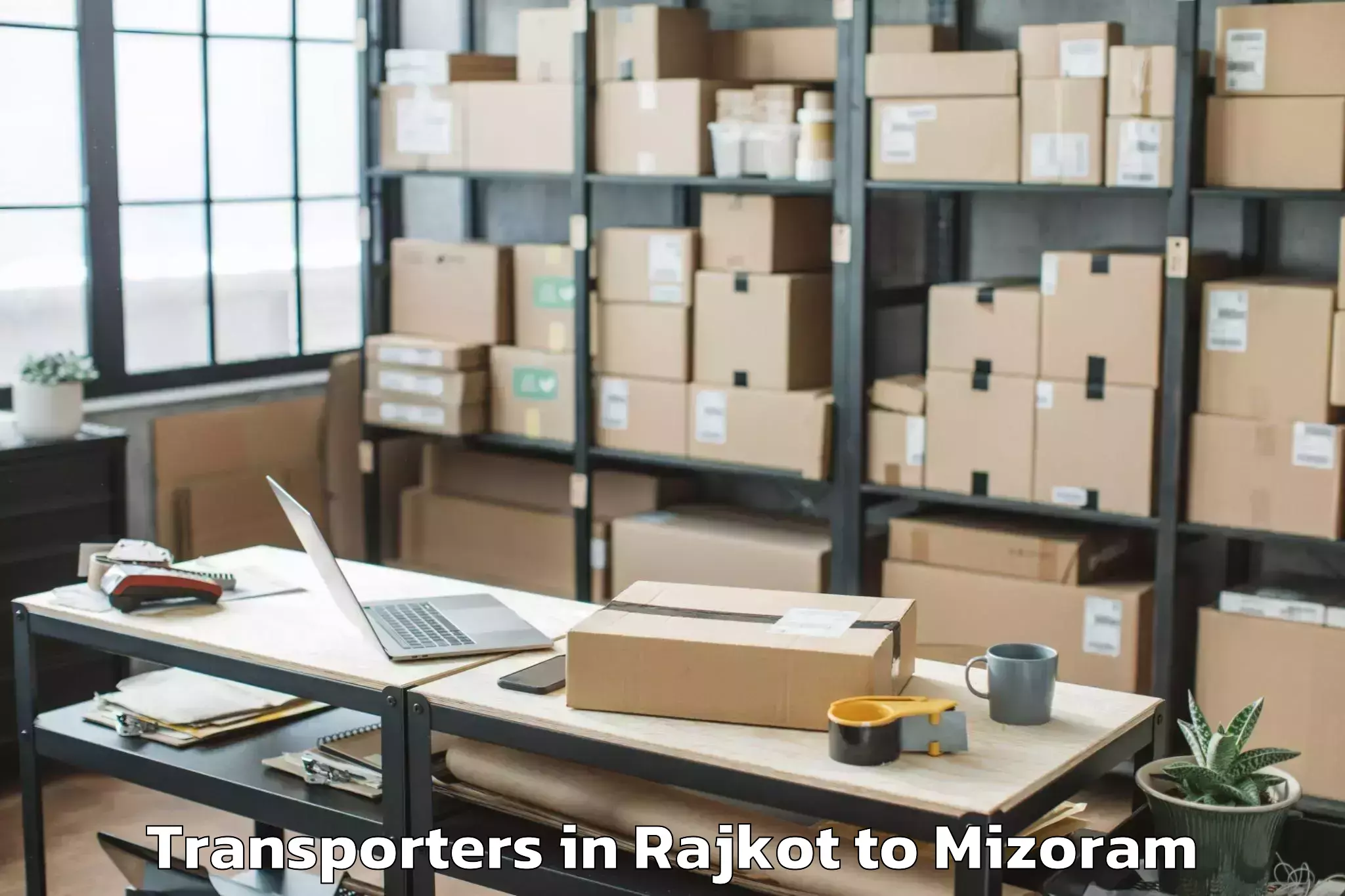 Top Rajkot to Kolasib Transporters Available